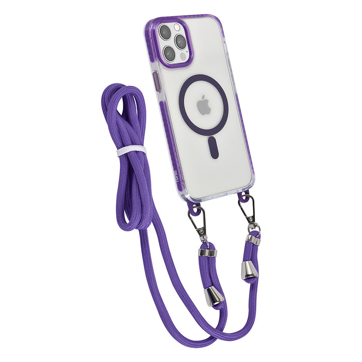 TUNIQ iPhone 12 Pro Max Backcover hoesje neck cord - magsafe - Paars-Hoesjes-Ilumina Benelux