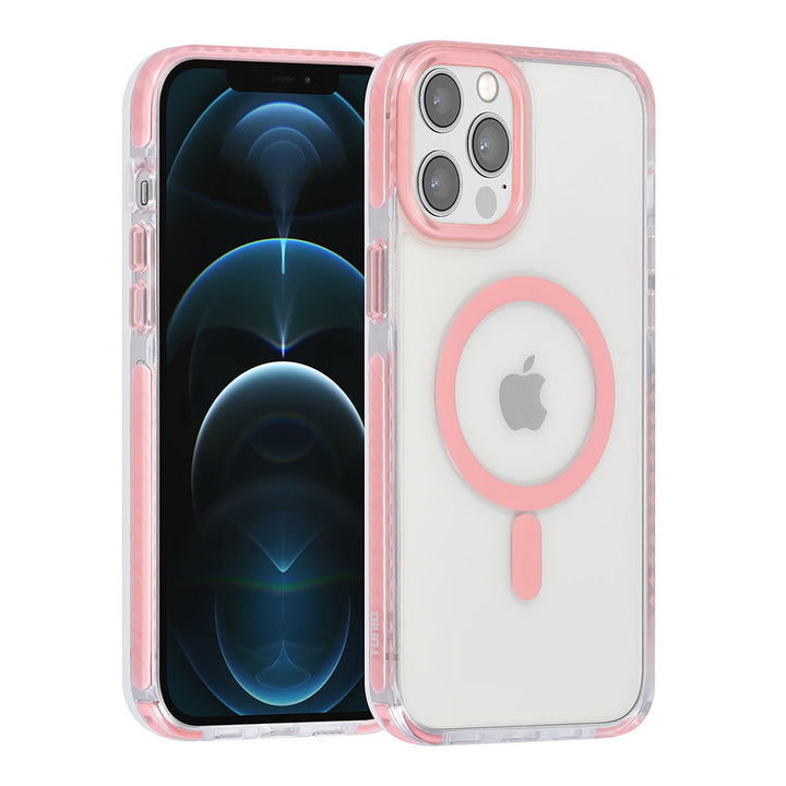 TUNIQ iPhone 12 Pro Max Backcover hoesje neck cord - magsafe - Roze-Hoesjes-Ilumina Benelux