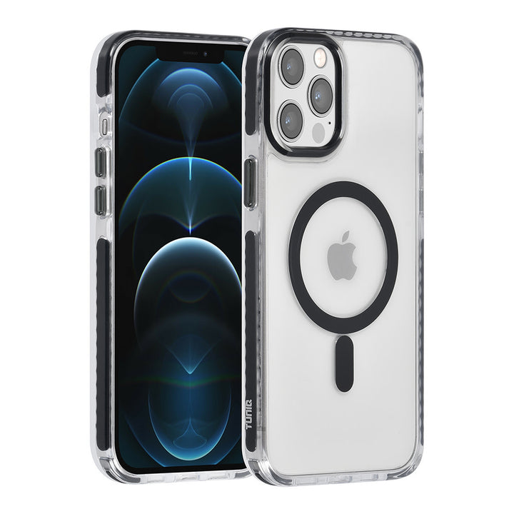 TUNIQ iPhone 12 Pro Max Backcover hoesje neck cord - magsafe - Zwart-Hoesjes-Ilumina Benelux