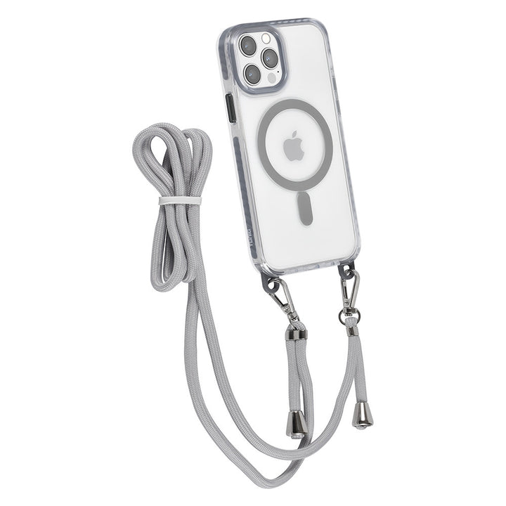 TUNIQ iPhone 12/12 Pro Backcover hoesje neck cord - magsafe - Grijs-Hoesjes-Ilumina Benelux