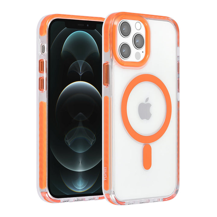 TUNIQ iPhone 12/12 Pro Backcover hoesje neck cord - magsafe - Oranje-Hoesjes-Ilumina Benelux