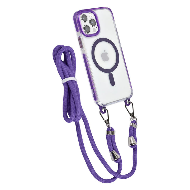TUNIQ iPhone 12/12 Pro Backcover hoesje neck cord - magsafe - Paars-Hoesjes-Ilumina Benelux