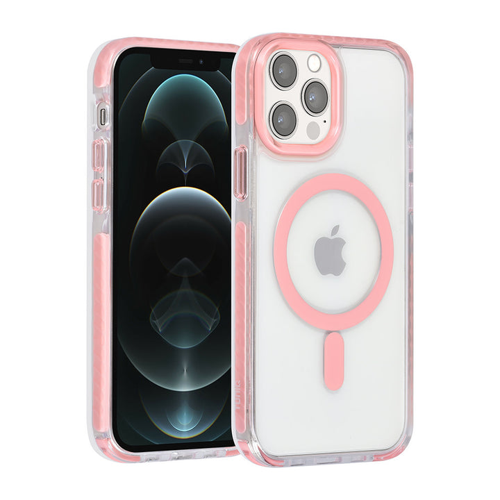 TUNIQ iPhone 12/12 Pro Backcover hoesje neck cord - magsafe - Roze-Hoesjes-Ilumina Benelux