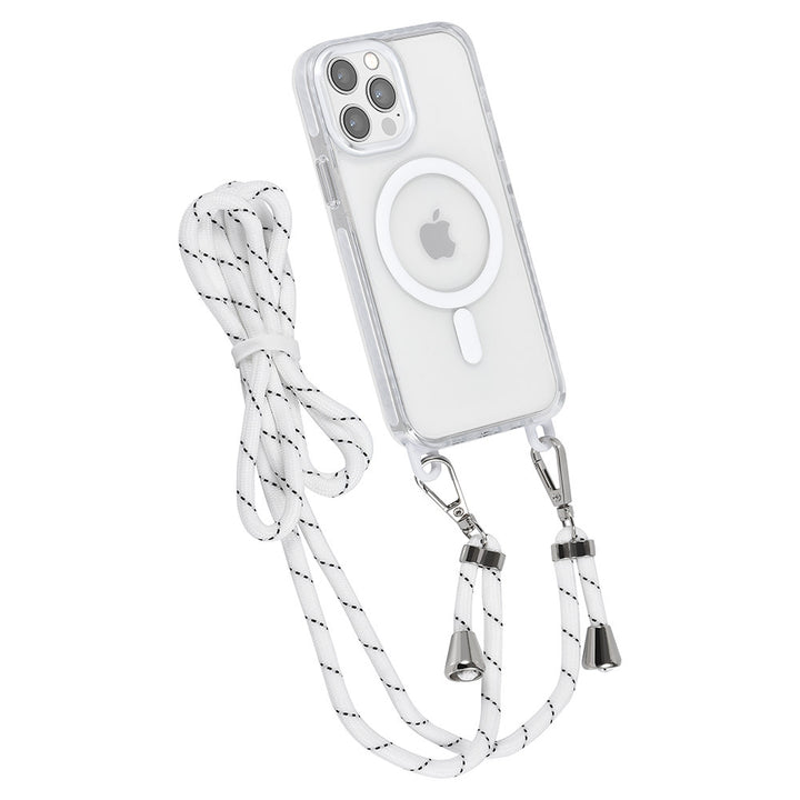 TUNIQ iPhone 12/12 Pro Backcover hoesje neck cord - magsafe - Wit-Hoesjes-Ilumina Benelux