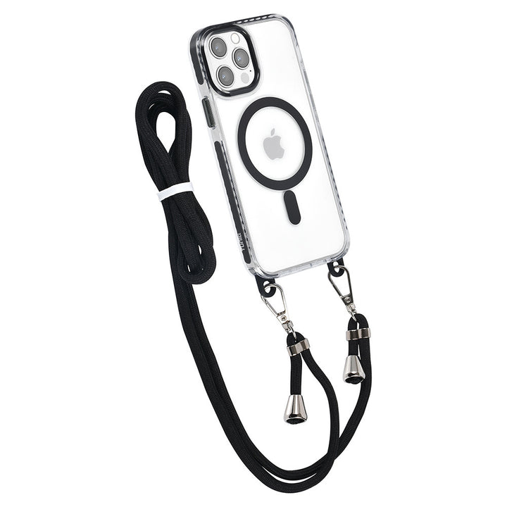 TUNIQ iPhone 12/12 Pro Backcover hoesje neck cord - magsafe - Zwart-Hoesjes-Ilumina Benelux