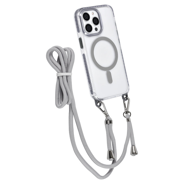 TUNIQ iPhone 13 Pro Backcover hoesje neck cord - magsafe - Grijs-Hoesjes-Ilumina Benelux