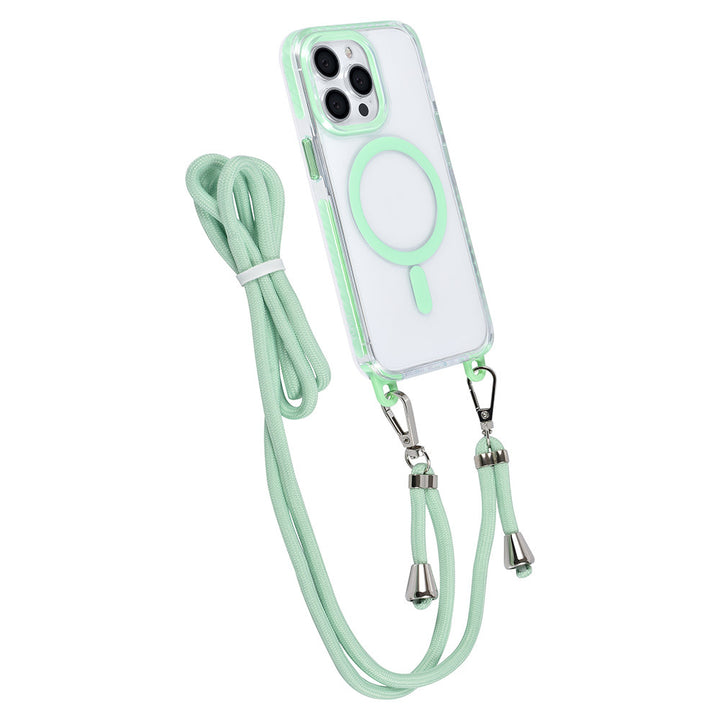 TUNIQ iPhone 13 Pro Backcover hoesje neck cord - magsafe - Groen-Hoesjes-Ilumina Benelux
