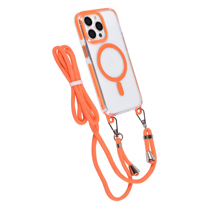 TUNIQ iPhone 13 Pro Backcover hoesje neck cord - magsafe - Oranje-Hoesjes-Ilumina Benelux