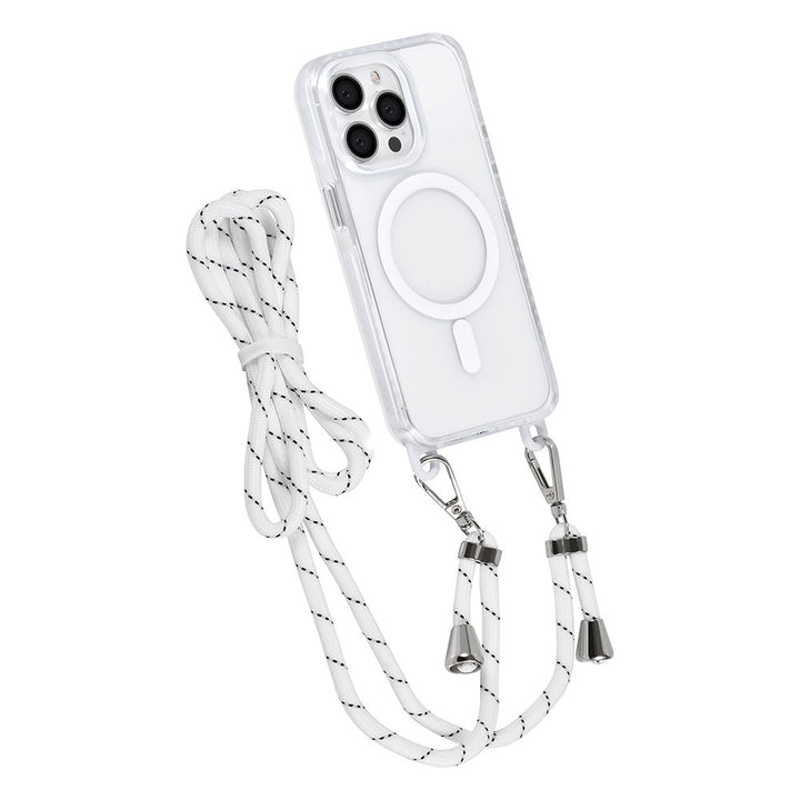 TUNIQ iPhone 13 Pro Backcover hoesje neck cord - magsafe - Wit-Hoesjes-Ilumina Benelux