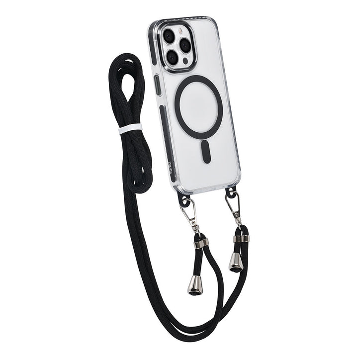 TUNIQ iPhone 13 Pro Backcover hoesje neck cord - magsafe - Zwart-Hoesjes-Ilumina Benelux