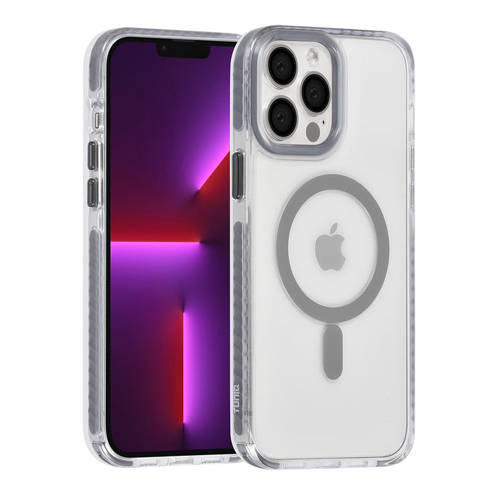 TUNIQ iPhone 13 Pro Max Backcover hoesje neck cord - magsafe - Grijs-Hoesjes-Ilumina Benelux