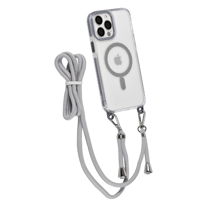 TUNIQ iPhone 13 Pro Max Backcover hoesje neck cord - magsafe - Grijs-Hoesjes-Ilumina Benelux