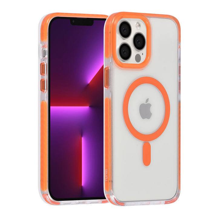 TUNIQ iPhone 13 Pro Max Backcover hoesje neck cord - magsafe - Oranje-Hoesjes-Ilumina Benelux