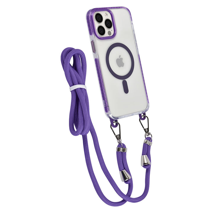 TUNIQ iPhone 13 Pro Max Backcover hoesje neck cord - magsafe - Paars-Hoesjes-Ilumina Benelux