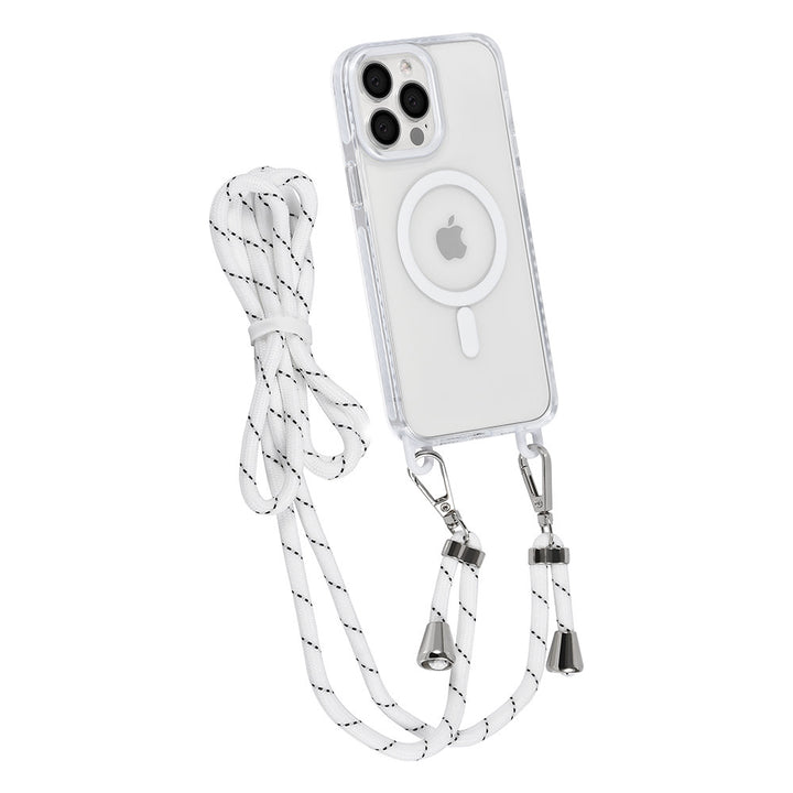 TUNIQ iPhone 13 Pro Max Backcover hoesje neck cord - magsafe - Wit-Hoesjes-Ilumina Benelux