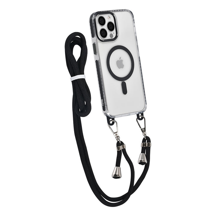 TUNIQ iPhone 13 Pro Max Backcover hoesje neck cord - magsafe - Zwart-Hoesjes-Ilumina Benelux