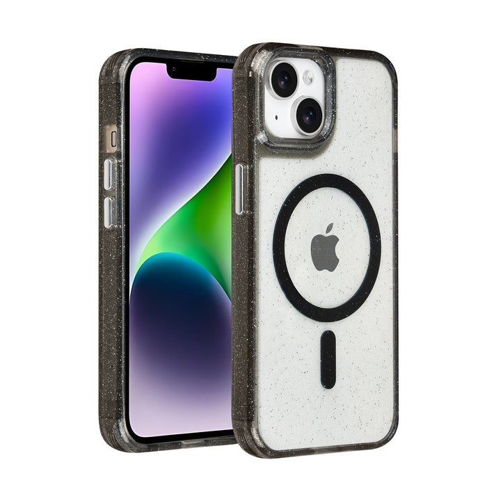TUNIQ iPhone 14 Backcover hoesje - Magsafe - Glitter - Hanger - Zwart-Hoesjes-Ilumina Benelux