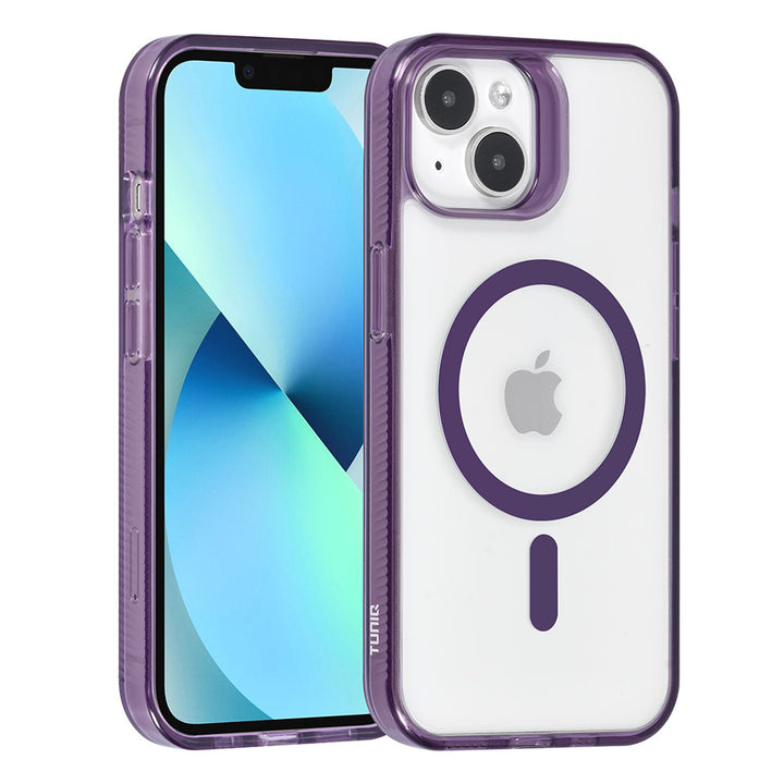 TUNIQ iPhone 14 Backcover hoesje Magsafe silicone - Paars-Hoesjes-Ilumina Benelux