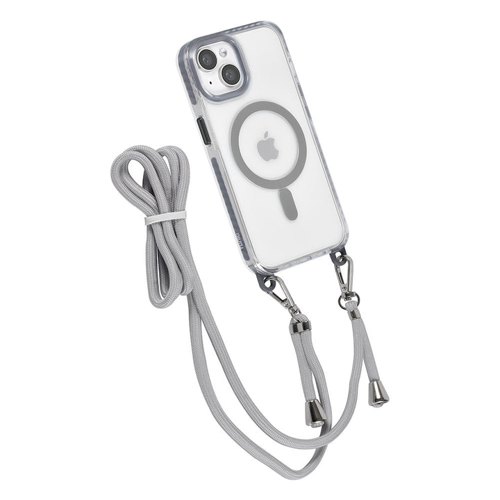 TUNIQ iPhone 14 Backcover hoesje neck cord - magsafe - Grijs-Hoesjes-Ilumina Benelux