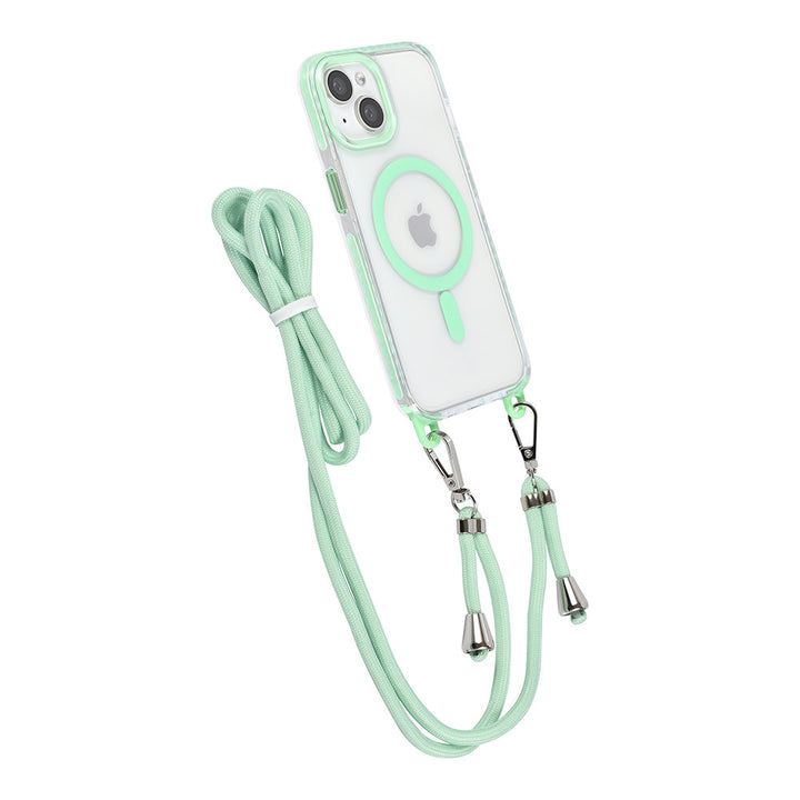 TUNIQ iPhone 14 Backcover hoesje neck cord - magsafe - Groen-Hoesjes-Ilumina Benelux