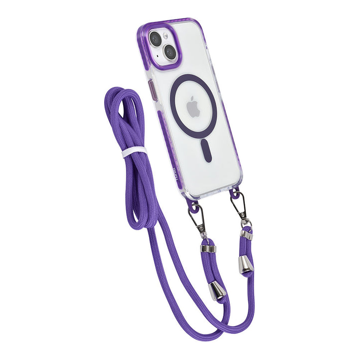 TUNIQ iPhone 14 Backcover hoesje neck cord - magsafe - Paars-Hoesjes-Ilumina Benelux