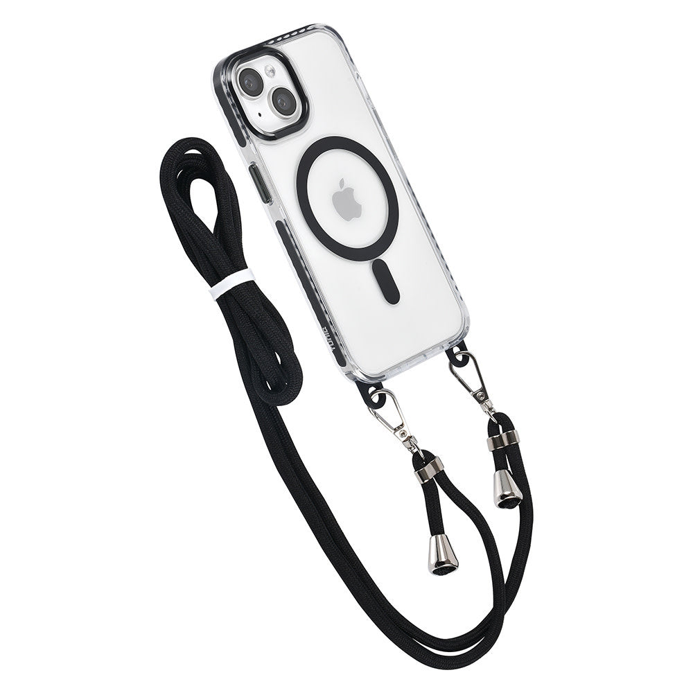 TUNIQ iPhone 14 Backcover hoesje neck cord - magsafe - Zwart-Hoesjes-Ilumina Benelux