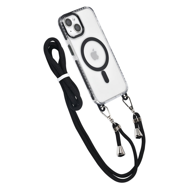 TUNIQ iPhone 14 Backcover hoesje neck cord - magsafe - Zwart-Hoesjes-Ilumina Benelux