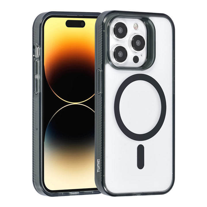 TUNIQ iPhone 14 Pro Backcover hoesje Magsafe silicone - Zwart-Hoesjes-Ilumina Benelux