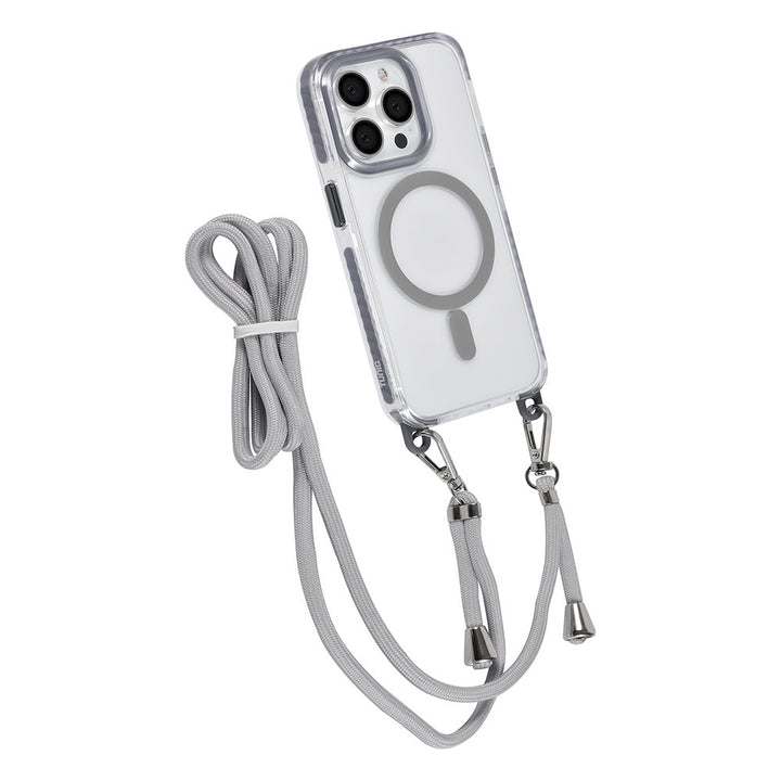 TUNIQ iPhone 14 Pro Backcover hoesje neck cord - magsafe - Grijs-Hoesjes-Ilumina Benelux