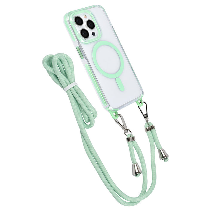 TUNIQ iPhone 14 Pro Backcover hoesje neck cord - magsafe - Groen-Hoesjes-Ilumina Benelux