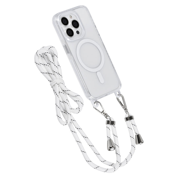TUNIQ iPhone 14 Pro Backcover hoesje neck cord - magsafe - Wit-Hoesjes-Ilumina Benelux