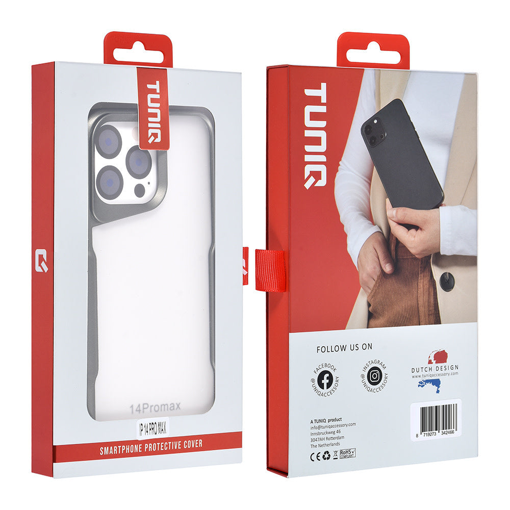TUNIQ iPhone 14 Pro Max Backcover hoesje Silicone - Grijs-Hoesjes-Ilumina Benelux