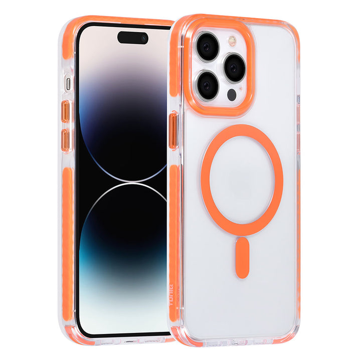TUNIQ iPhone 14 Pro Max Backcover hoesje neck cord - magsafe - Oranje-Hoesjes-Ilumina Benelux