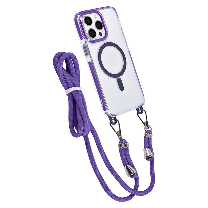 TUNIQ iPhone 14 Pro Max Backcover hoesje neck cord - magsafe - Paars-Hoesjes-Ilumina Benelux