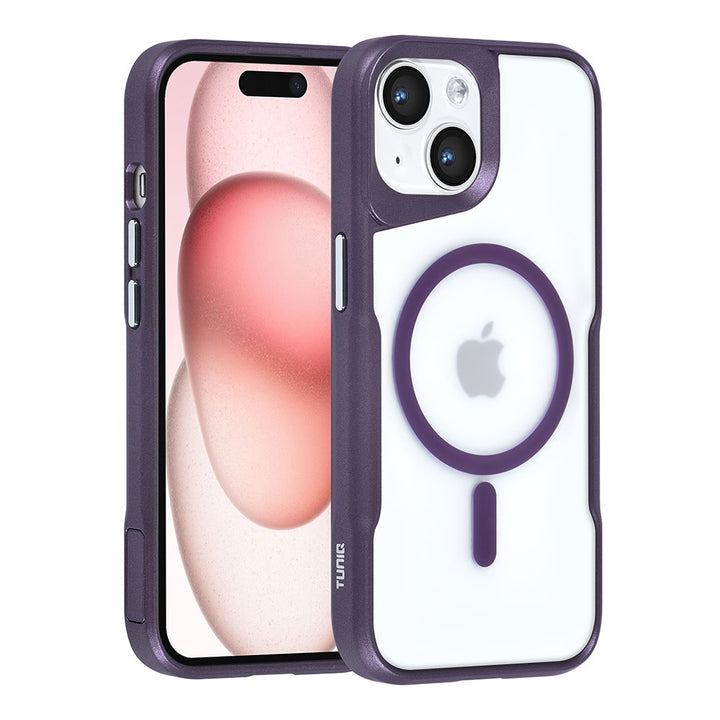TUNIQ iPhone 15 Back Cover hoesje Magsafe silicone - Paars-Hoesjes-Ilumina Benelux
