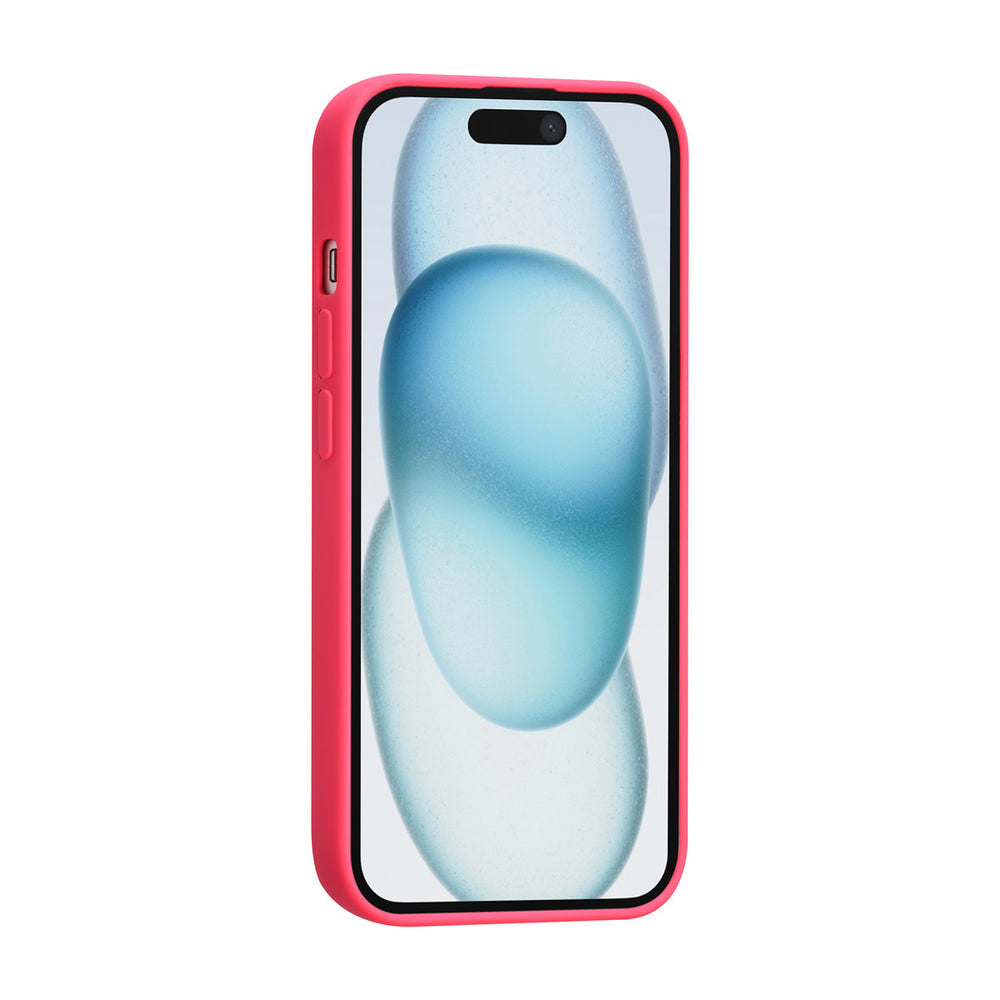 TUNIQ iPhone 15 Backcover hoesje - Felroze-Hoesjes-Ilumina Benelux