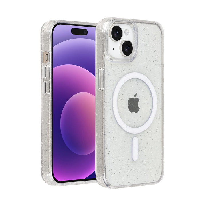TUNIQ iPhone 15 Backcover hoesje - Magsafe - Glitter - Hanger - Transparant-Hoesjes-Ilumina Benelux