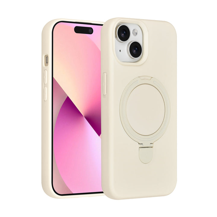 TUNIQ iPhone 15 Backcover hoesje - Magsafe With Ring Stand - Hanger - Antique White-Hoesjes-Ilumina Benelux