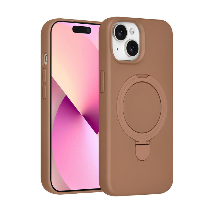 TUNIQ iPhone 15 Backcover hoesje - Magsafe With Ring Stand - Hanger - Desert Brown-Hoesjes-Ilumina Benelux
