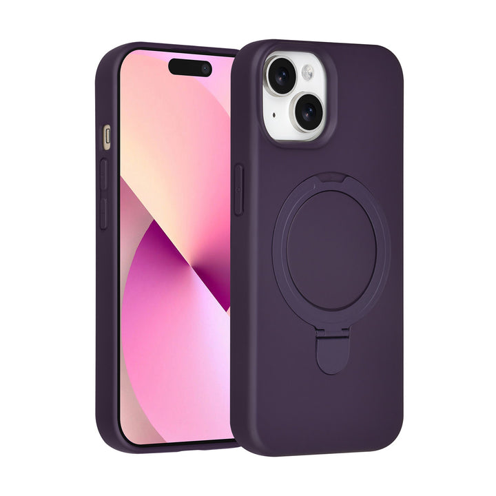 TUNIQ iPhone 15 Backcover hoesje - Magsafe With Ring Stand - Hanger - Grape Purple-Hoesjes-Ilumina Benelux