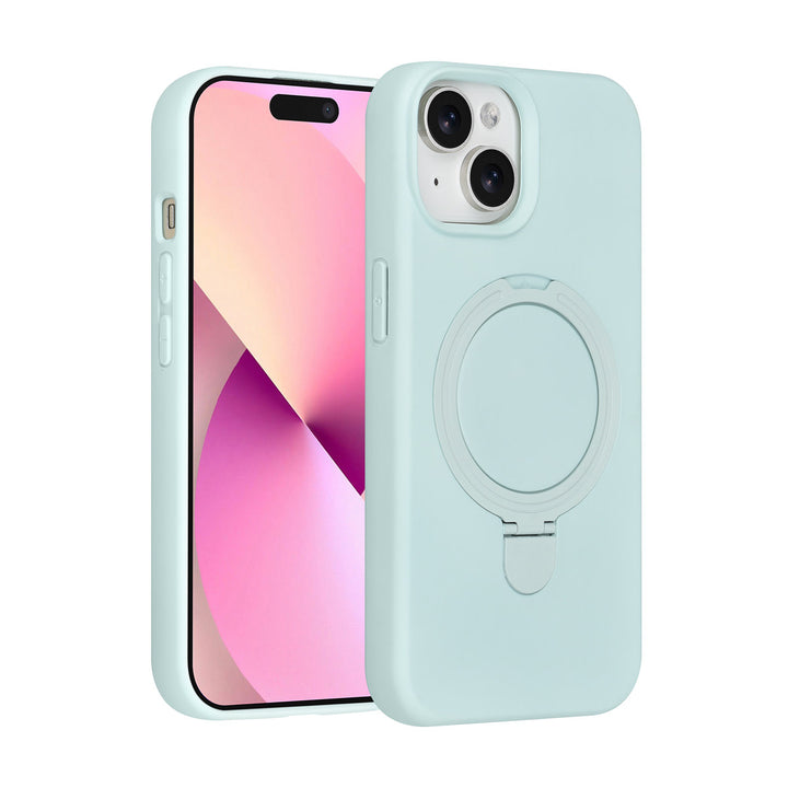 TUNIQ iPhone 15 Backcover hoesje - Magsafe With Ring Stand - Hanger - Mint Green-Hoesjes-Ilumina Benelux