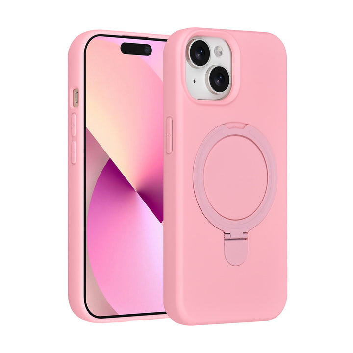 TUNIQ iPhone 15 Backcover hoesje - Magsafe With Ring Stand - Hanger - Sakura Pink-Hoesjes-Ilumina Benelux