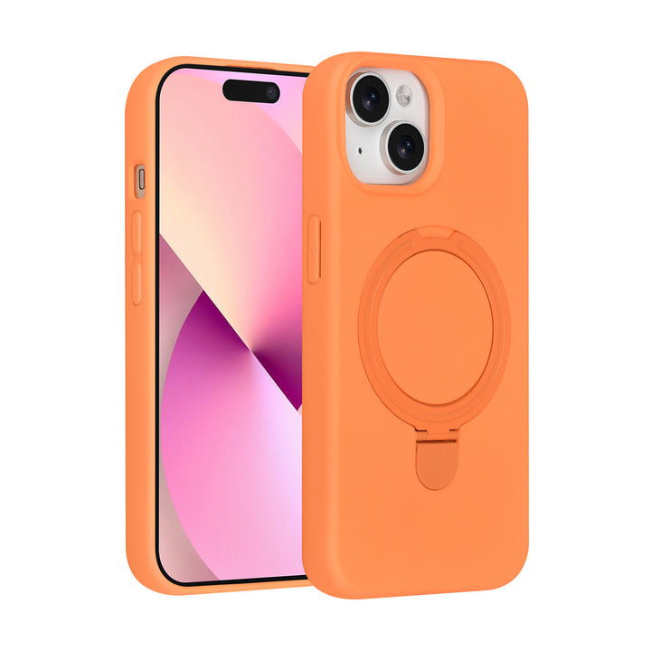 TUNIQ iPhone 15 Backcover hoesje - Magsafe With Ring Stand - Hanger - Tangerine Orange-Hoesjes-Ilumina Benelux