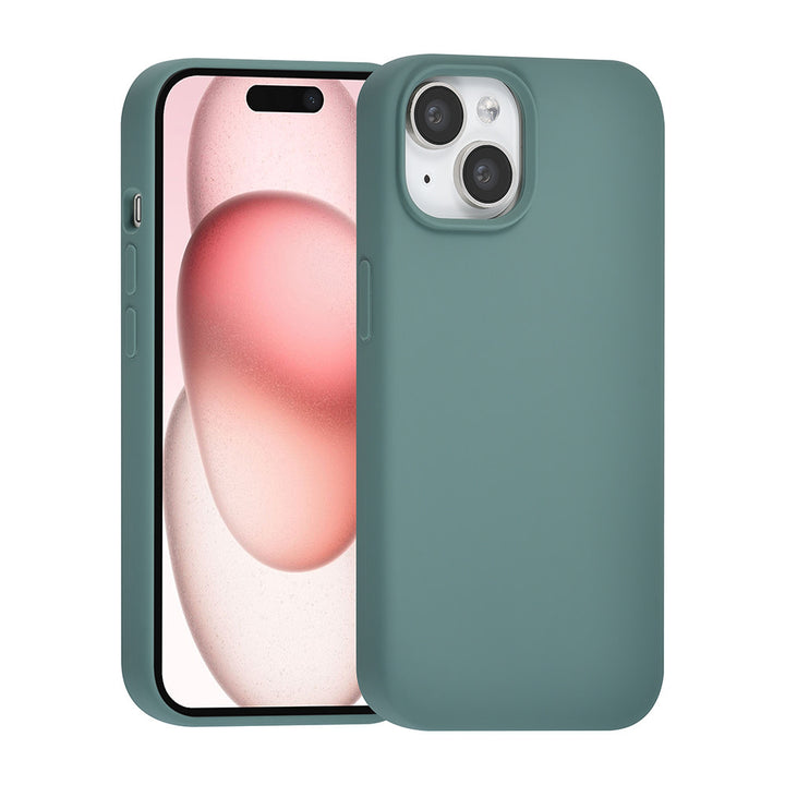 TUNIQ iPhone 15 Backcover hoesje Premium Liquid silicone - Groen-Hoesjes-Ilumina Benelux