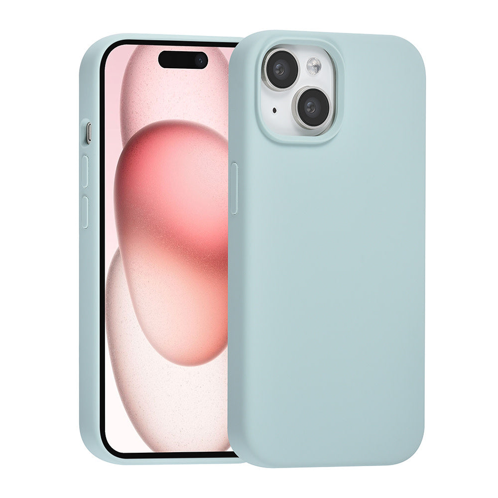 TUNIQ iPhone 15 Backcover hoesje Premium Liquid silicone - LichtBlauw-Hoesjes-Ilumina Benelux