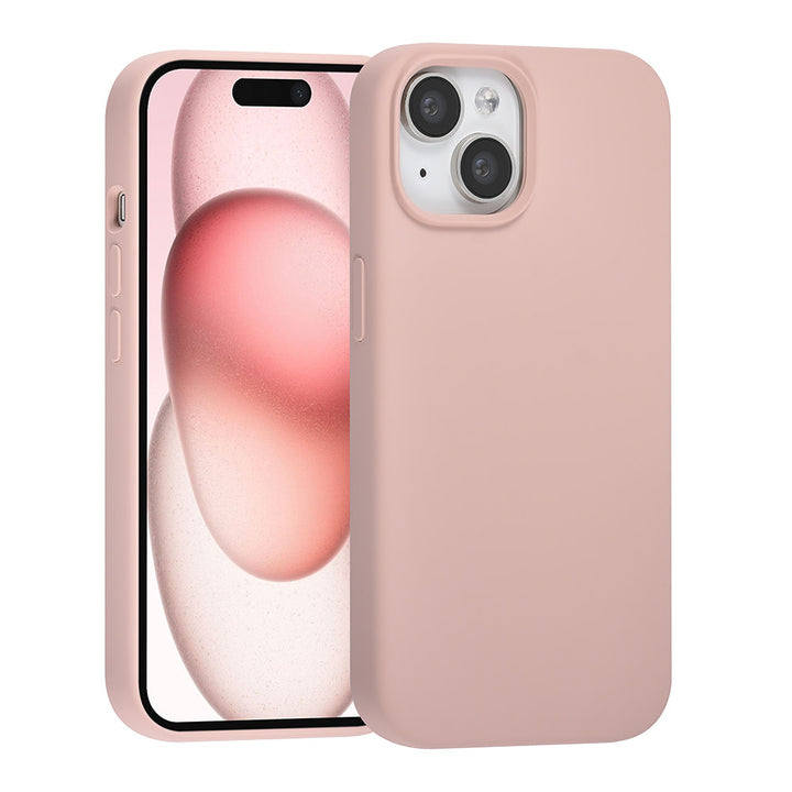 TUNIQ iPhone 15 Backcover hoesje Premium Liquid silicone - Roze-Hoesjes-Ilumina Benelux