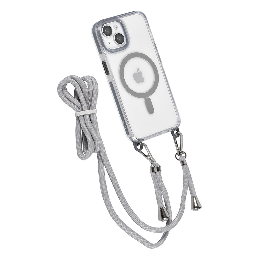 TUNIQ iPhone 15 Backcover hoesje neck cord - magsafe - Grijs-Hoesjes-Ilumina Benelux