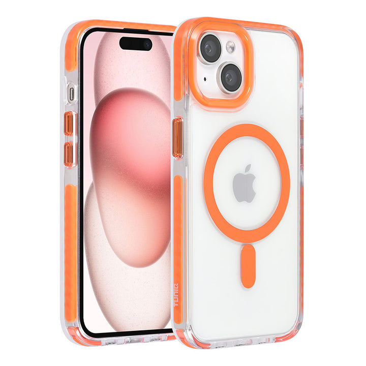 TUNIQ iPhone 15 Backcover hoesje neck cord - magsafe - Oranje-Hoesjes-Ilumina Benelux