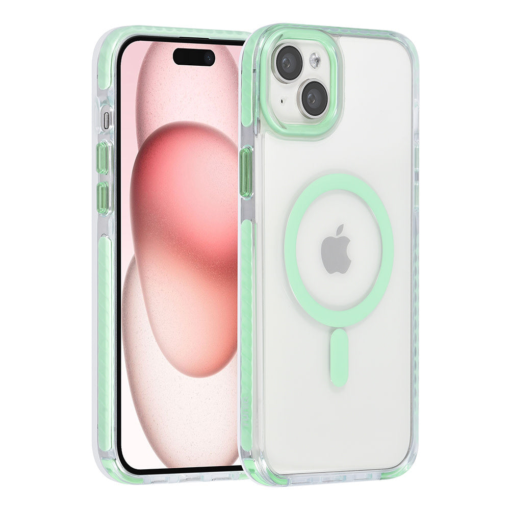 TUNIQ iPhone 15 Plus Backcover hoesje neck cord - magsafe - Groen-Hoesjes-Ilumina Benelux
