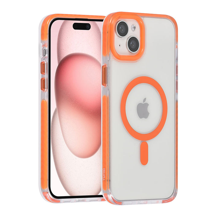 TUNIQ iPhone 15 Plus Backcover hoesje neck cord - magsafe - Oranje-Hoesjes-Ilumina Benelux